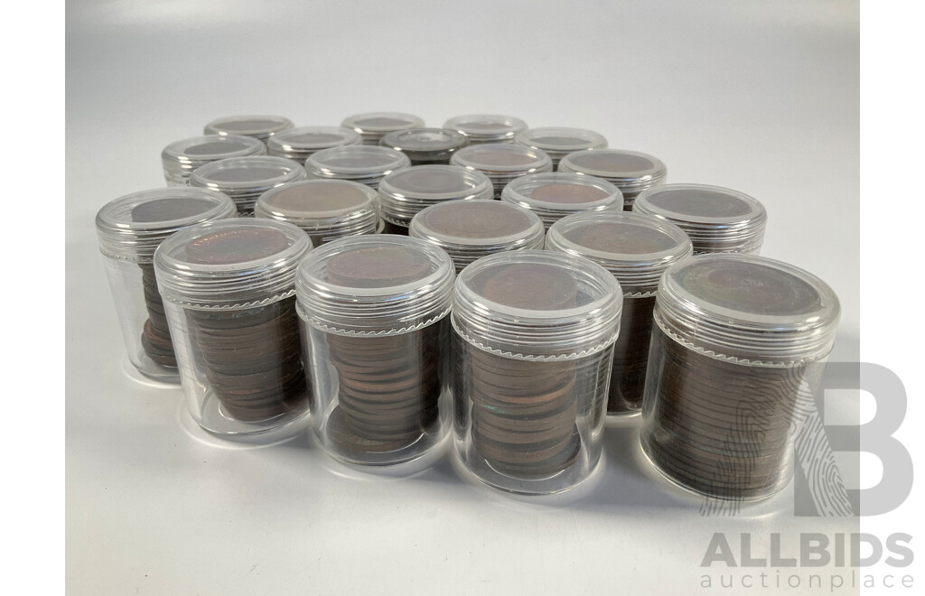 Collection of Australian Pennies and Half Pennies, Examples Spanning 1911 to 1964 - Approximately 4.6 Kilograms