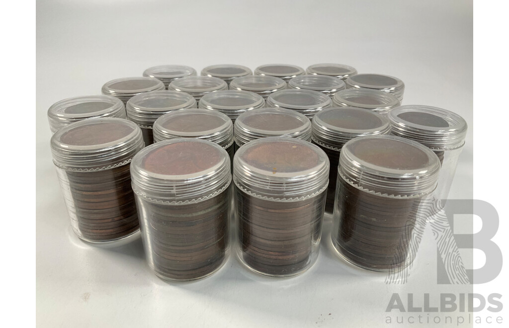 Collection of Australian Pennies and Half Pennies, Examples Spanning 1911 to 1964 - Approximately 4.6 Kilograms