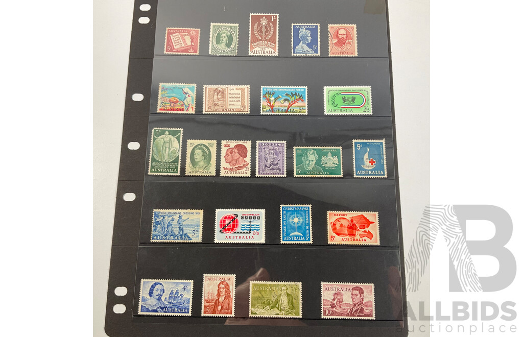 Australian Predecimal Stamp Collection Spanning 1850's to 1950's Including Victoria State QV Set to Five Shillings, South Australian Imperfs, 1930's to 1950's Mostly Mint Previous Hinged