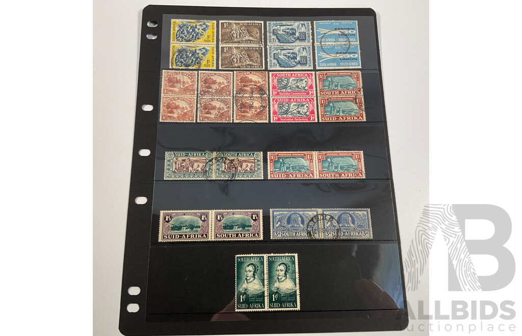 Collection of Great Britain/African Colonies Stamps Including South Africa, Natal, Rhodesia, Overprints, Mint Hinged