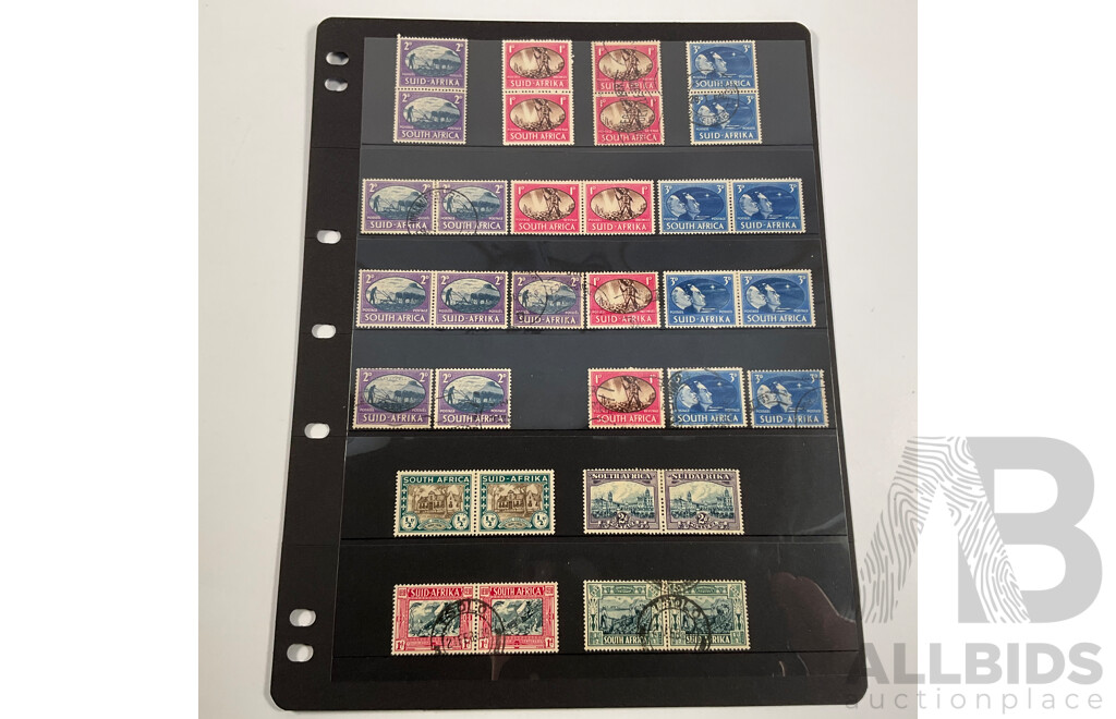 Collection of Great Britain/African Colonies Stamps Including South Africa, Natal, Rhodesia, Overprints, Mint Hinged