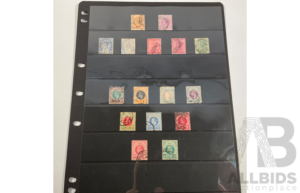 Collection of Great Britain/African Colonies Stamps Including South Africa, Natal, Rhodesia, Overprints, Mint Hinged
