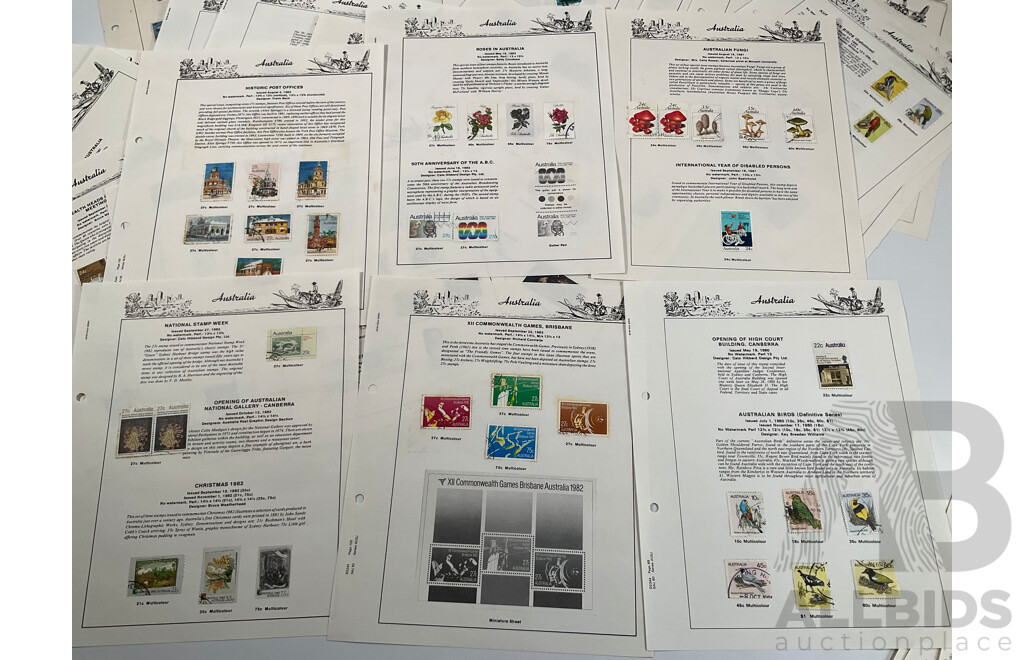 Australian Seven Seas Album Pages Spanning 1978 to 1984