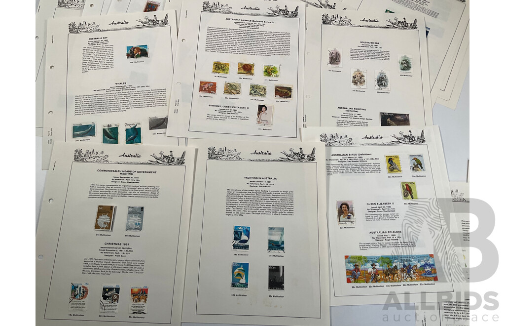 Australian Seven Seas Album Pages Spanning 1978 to 1984