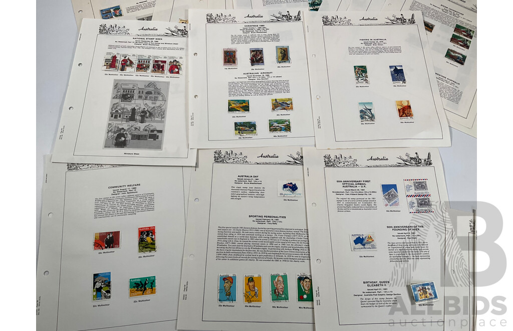 Australian Seven Seas Album Pages Spanning 1978 to 1984