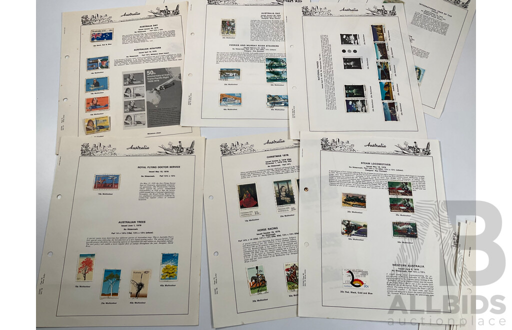 Australian Seven Seas Album Pages Spanning 1978 to 1984