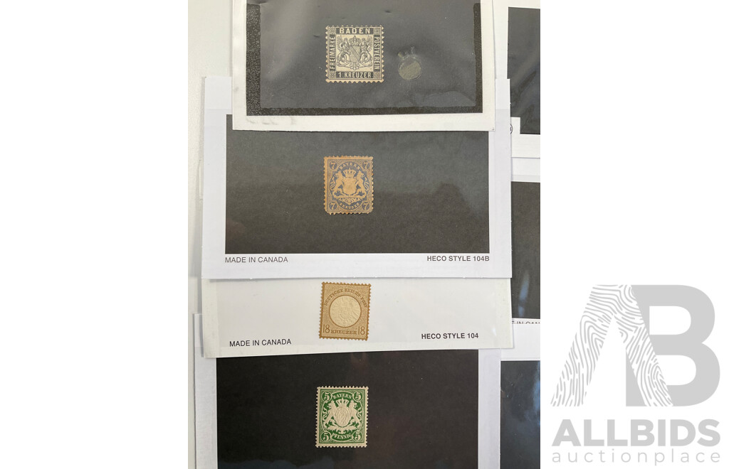 Collection of German and German States Stamps Including 1800's Baden, Bayern, Coat of Arms, Diagonal China Overprints, WW1 Poland and Belgium Occupation, 1920's Bavaria and Wurttemberg Sets, Germania Mint Hinged Collection