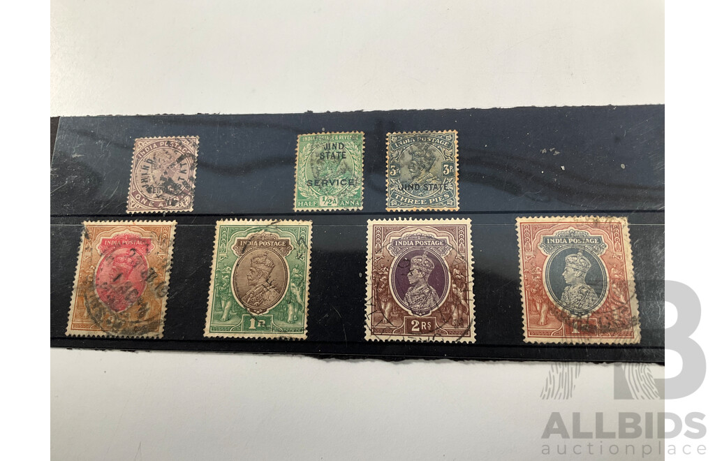 Collection of Great Britain and Territories Stamps Including Ceylon and India QV Overprints, Rhodesia Mint Sets, Sierra Leone KGV, KGVI, QE2, St Helena Mint Hinged, Kenya, St Vincent, Nevis, Anguilla, Barbados 'Seal of the Colony'