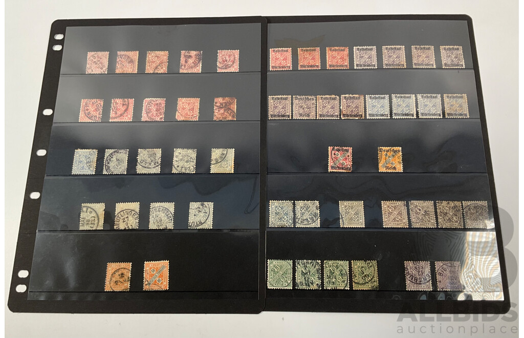 Collection of German Wurttemberg Stamps, Pre 1932 Including Mint Hinged