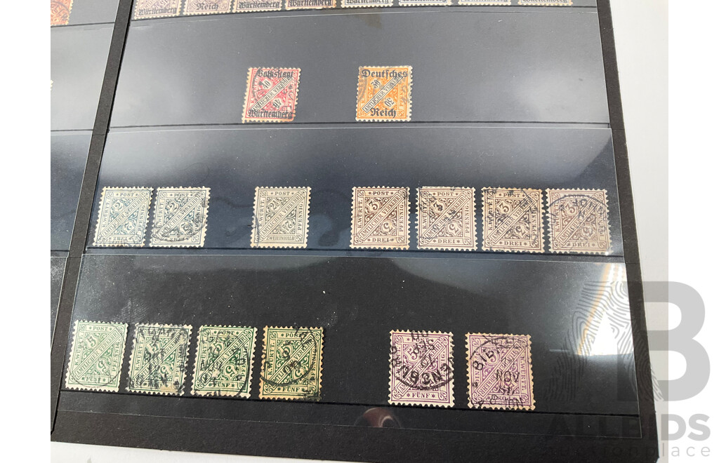 Collection of German Wurttemberg Stamps, Pre 1932 Including Mint Hinged