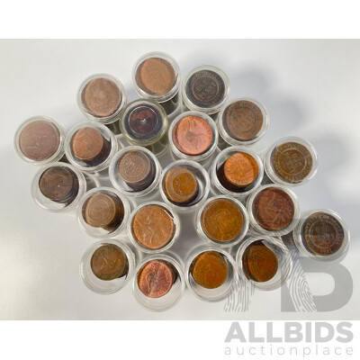 Collection of Australian Pennies and Half Pennies, Examples Spanning 1911 to 1964 - Approximately 4.6 Kilograms