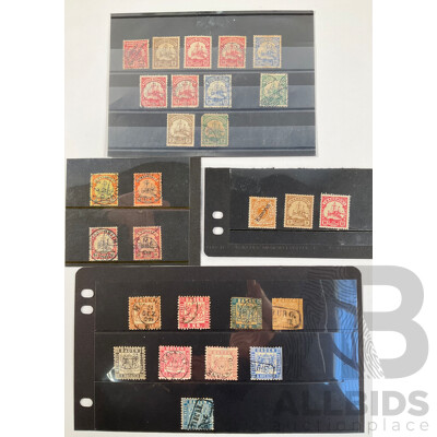Collection of Rare German Stamps Including Baden, 1906 Kaiser Yachts, Togo, Austrian South Africa Offices, 1889 Eagle Deutsc-New Guinea Overprint, 1897 German Reichspost Diagonal Kamerun Overprint