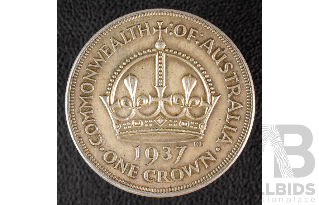 Australian 1937 KGVI Silver Crown .925