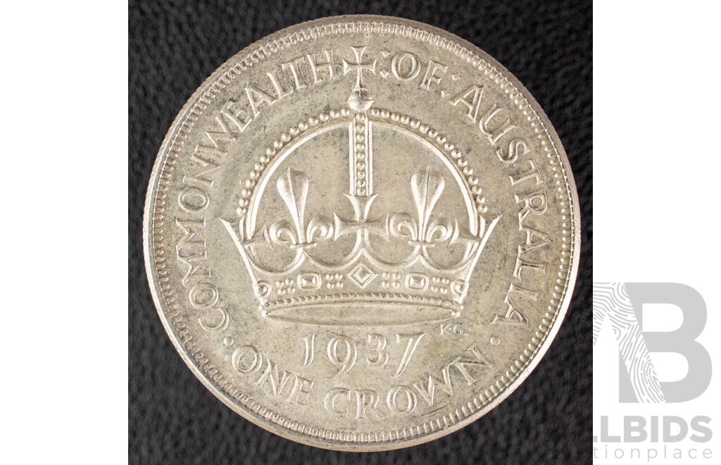 Australian 1937 KGVI Silver Crown .925