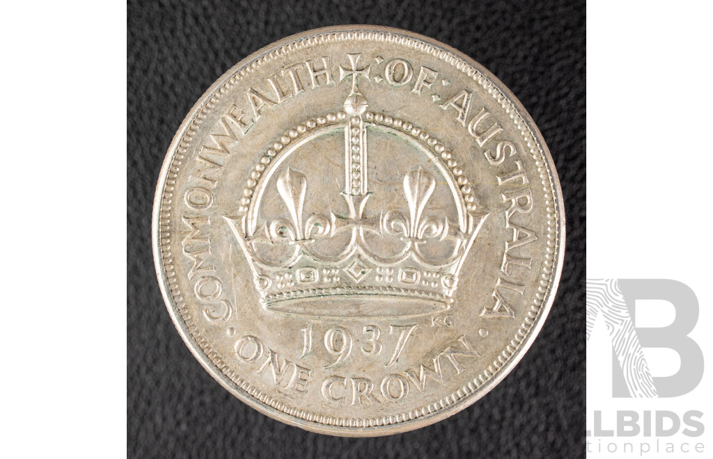 Australian 1937 KGVI Silver Crown .925