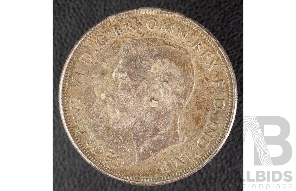 Australian 1937 KGVI Silver Crown .925