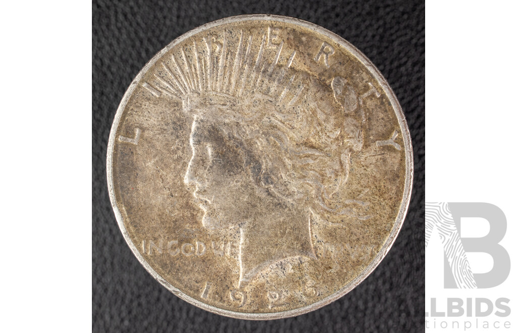 USA 1926 Silver Peace Dollar, San Fransisco Mint .900