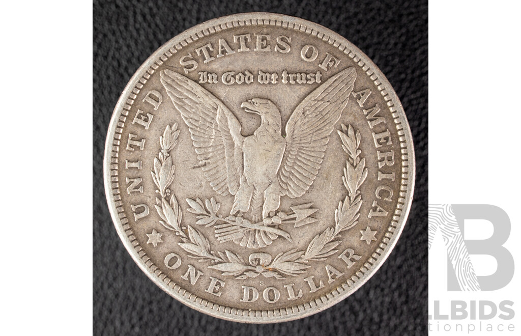 USA 1921 Silver Morgan Dollar, San Fransisco Mint .900