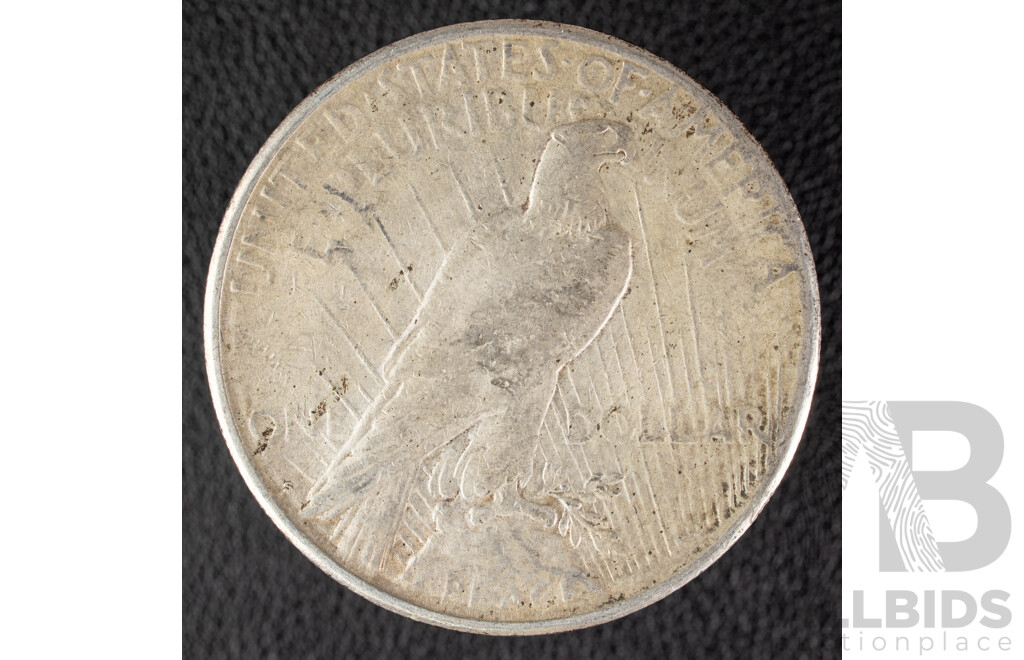 USA 1922 Silver Peace Dollar, San Fransisco Mint .900