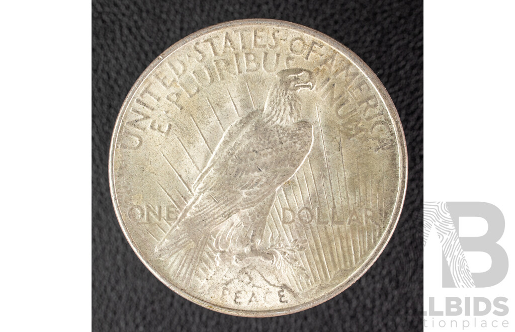 USA 1922 Silver Peace Dollar, Philadelphia Mint .900