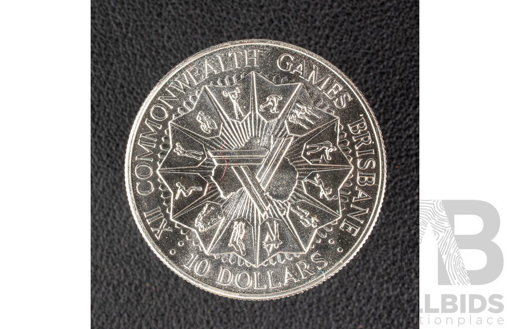 Australian RAM 1982 Silver Ten Dollar Coin, Commonwealth Games .925