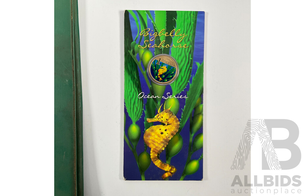 Australian RAM 2007 Coloured One Dollar, Big Belly Seahorse, Vintage Renniks Coin Album, Carved Stone Foo Dogs, Vintage Green Earrings, Army Style Steel ID Tag