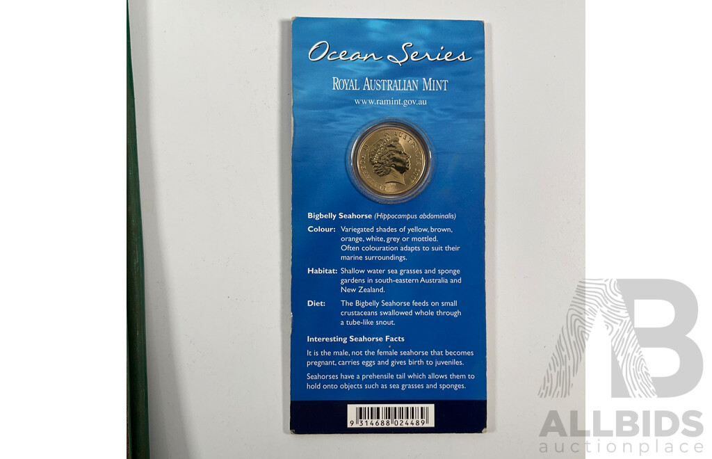 Australian RAM 2007 Coloured One Dollar, Big Belly Seahorse, Vintage Renniks Coin Album, Carved Stone Foo Dogs, Vintage Green Earrings, Army Style Steel ID Tag