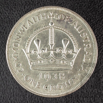 Australian 1938 KGVI Silver Crown .925