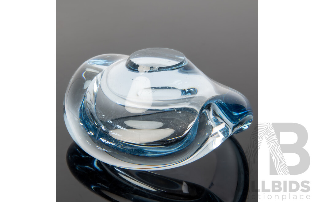 Mid Century Danish Glass Dish by per Lutkin for Holmegaard