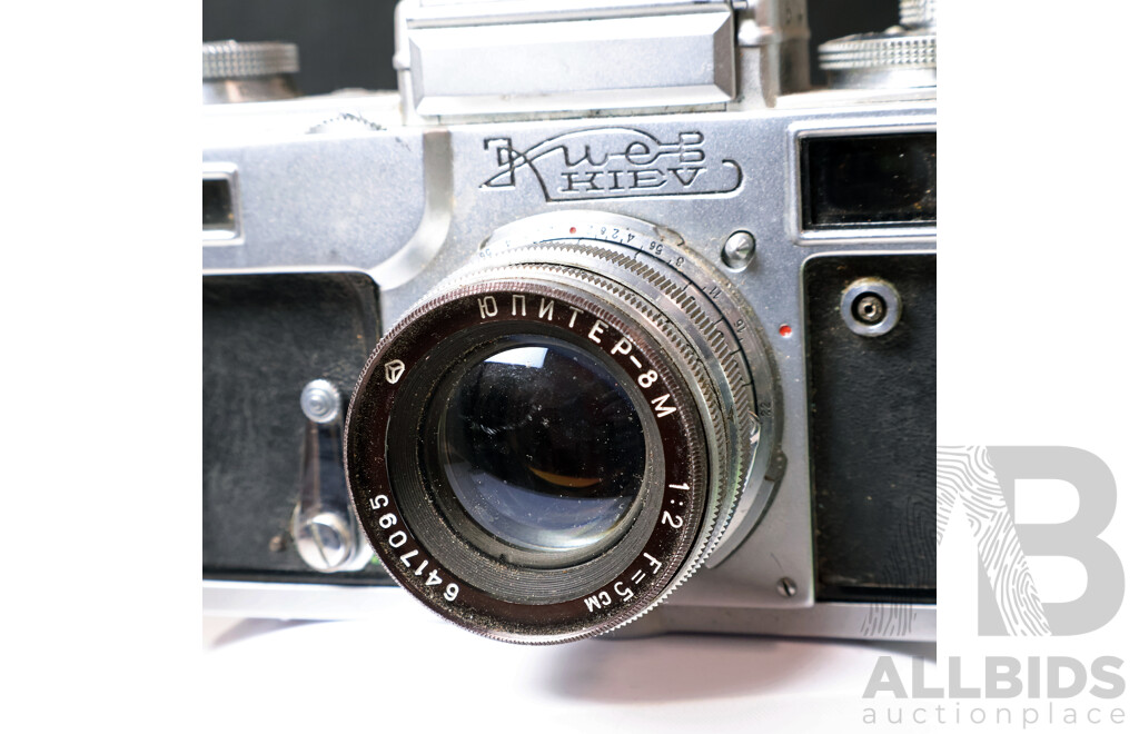 Kiev-4 35mm Rangefinder Camera with Jupiter-8M 50mm F/2 Lens (1964)