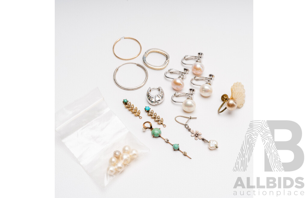 Collection of Vintage Miscellaneous Pearls, Pearl Jewellery & Earrings