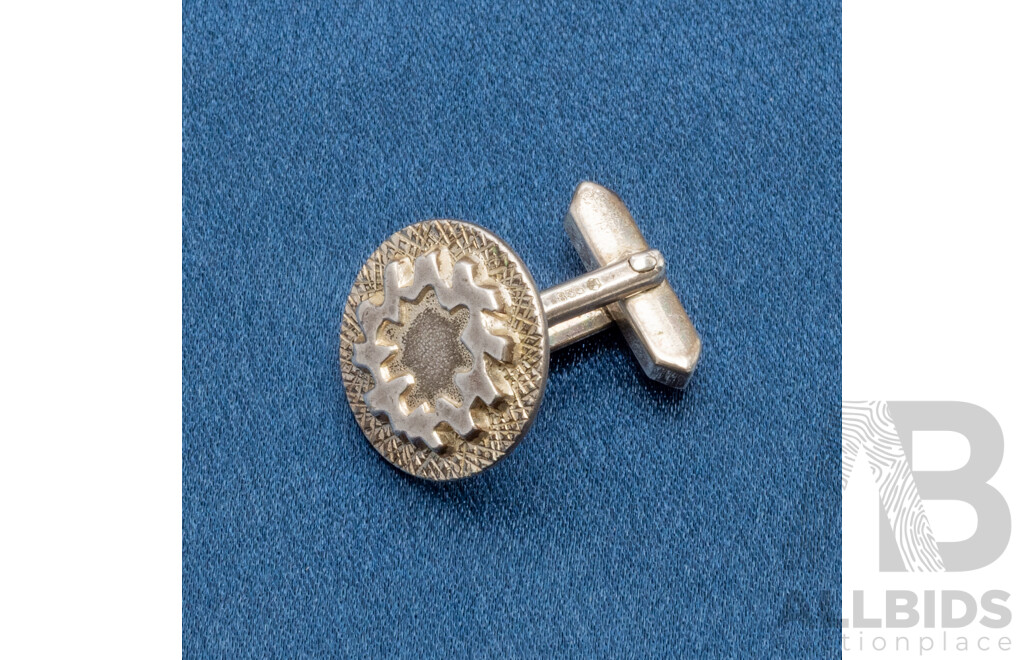 835 Sterling Silver Single Cuff Link - 4.73gms