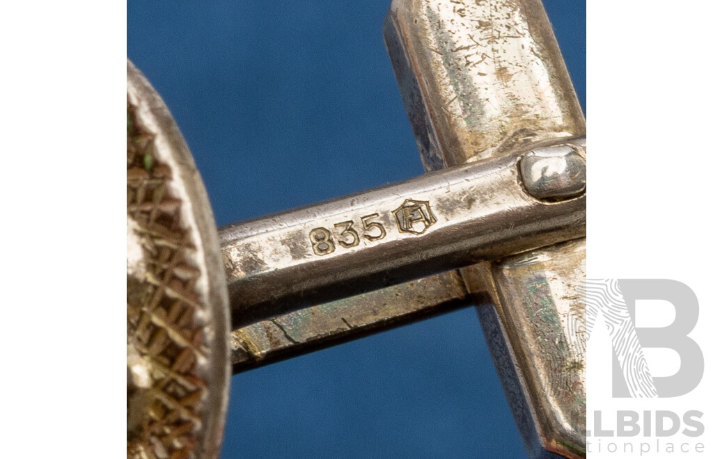 835 Sterling Silver Single Cuff Link - 4.73gms