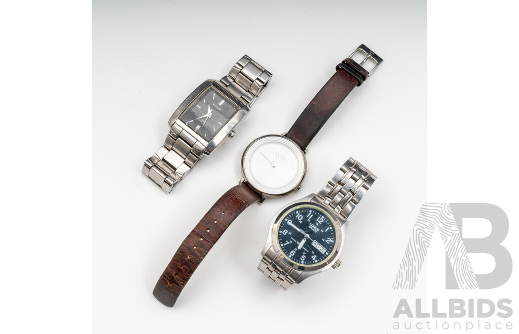 Collection of (3) Mens Dress Watches - Lorus, Pulsar, Skagen