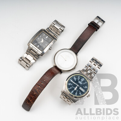 Collection of (3) Mens Dress Watches - Lorus, Pulsar, Skagen