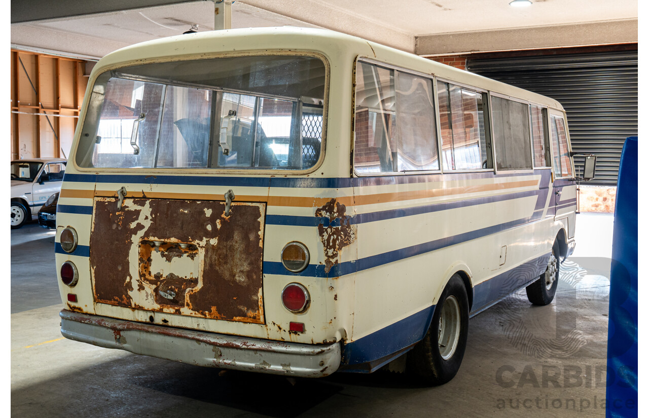 10/1980 Mazda Parkway 26 Diesel Light Bus TA3H4F 2d Bus White / Blue - Holden Red Motor Converted