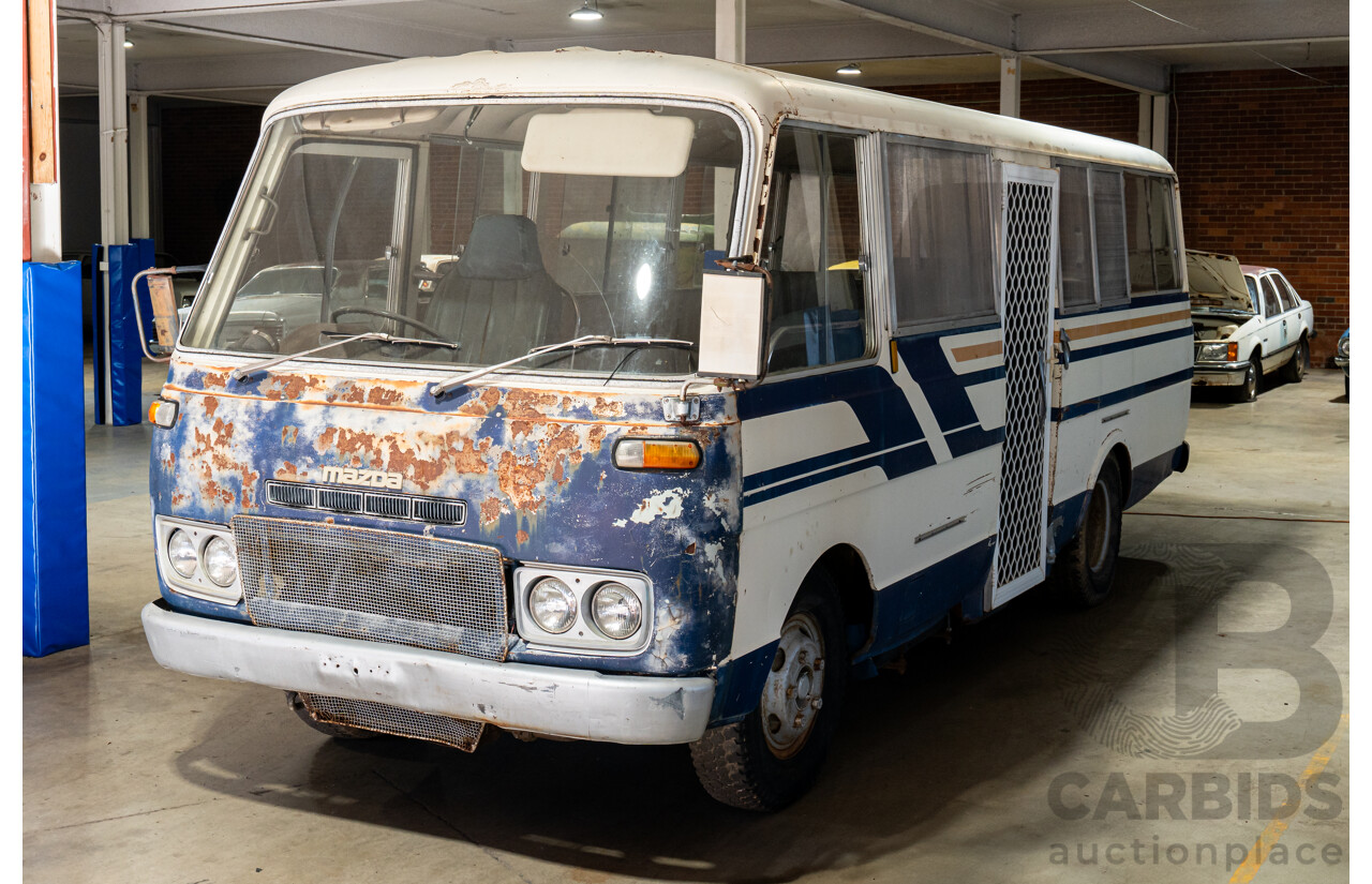 10/1980 Mazda Parkway 26 Diesel Light Bus TA3H4F 2d Bus White / Blue - Holden Red Motor Converted