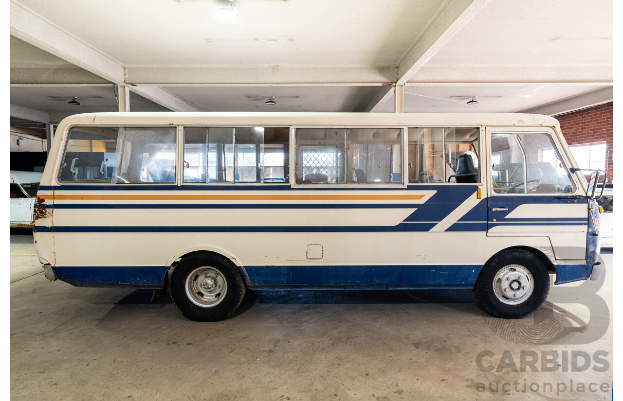 10/1980 Mazda Parkway 26 Diesel Light Bus TA3H4F 2d Bus White / Blue - Holden Red Motor Converted