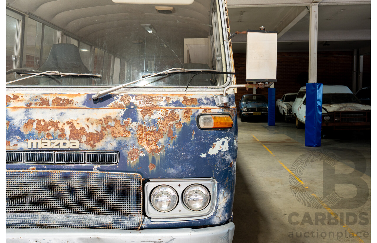 10/1980 Mazda Parkway 26 Diesel Light Bus TA3H4F 2d Bus White / Blue - Holden Red Motor Converted