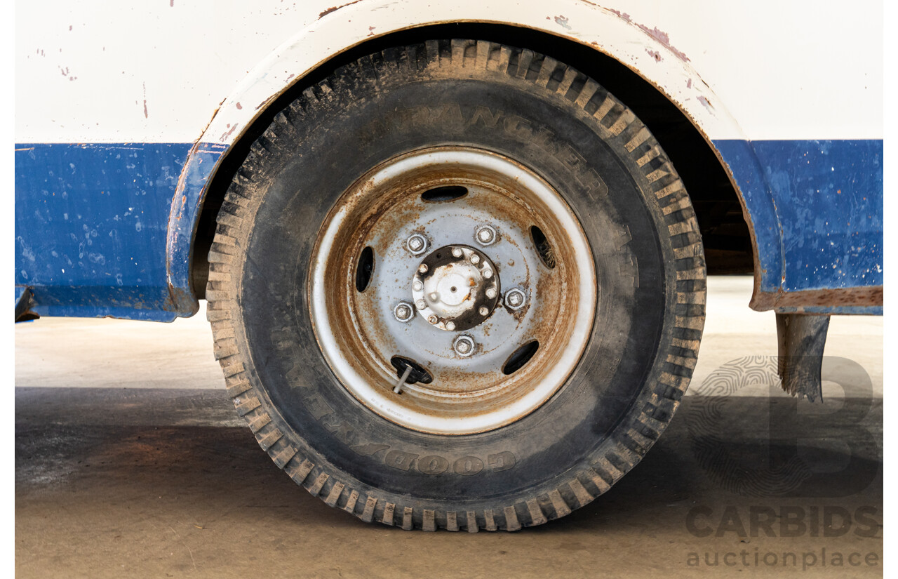 10/1980 Mazda Parkway 26 Diesel Light Bus TA3H4F 2d Bus White / Blue - Holden Red Motor Converted