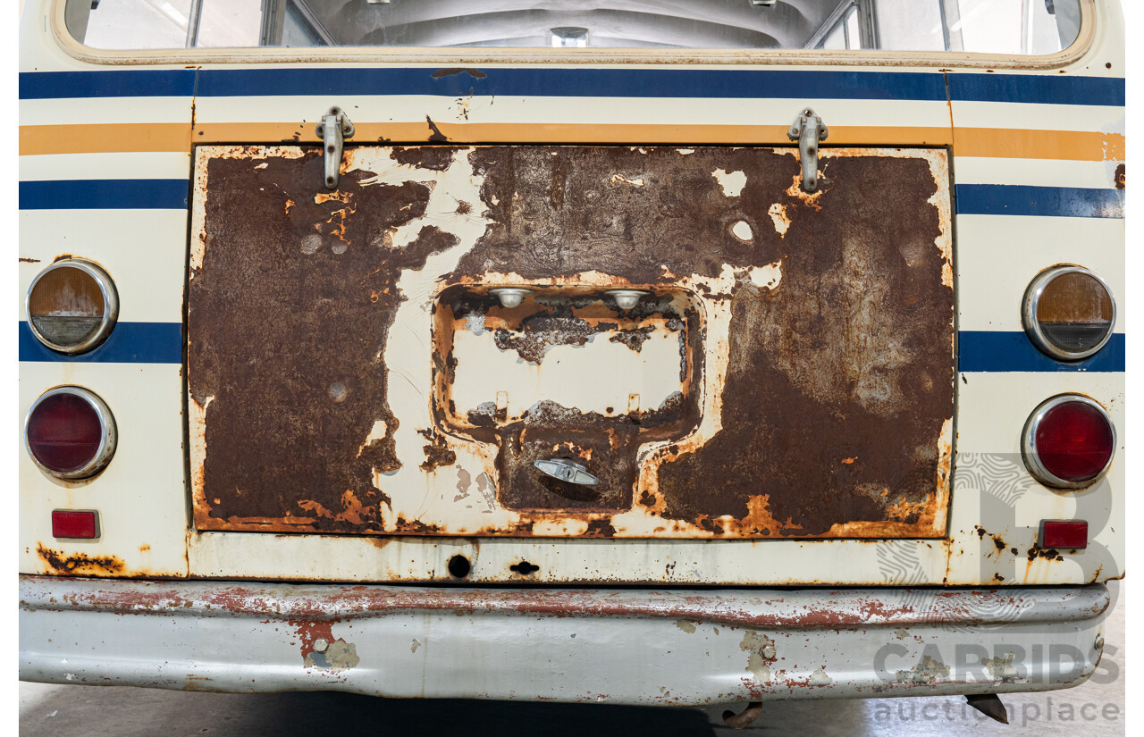 10/1980 Mazda Parkway 26 Diesel Light Bus TA3H4F 2d Bus White / Blue - Holden Red Motor Converted