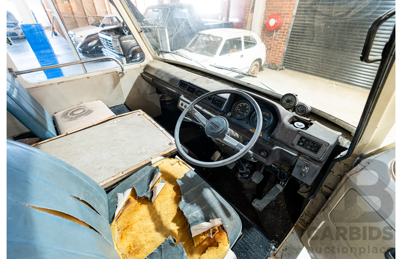 10/1980 Mazda Parkway 26 Diesel Light Bus TA3H4F 2d Bus White / Blue - Holden Red Motor Converted