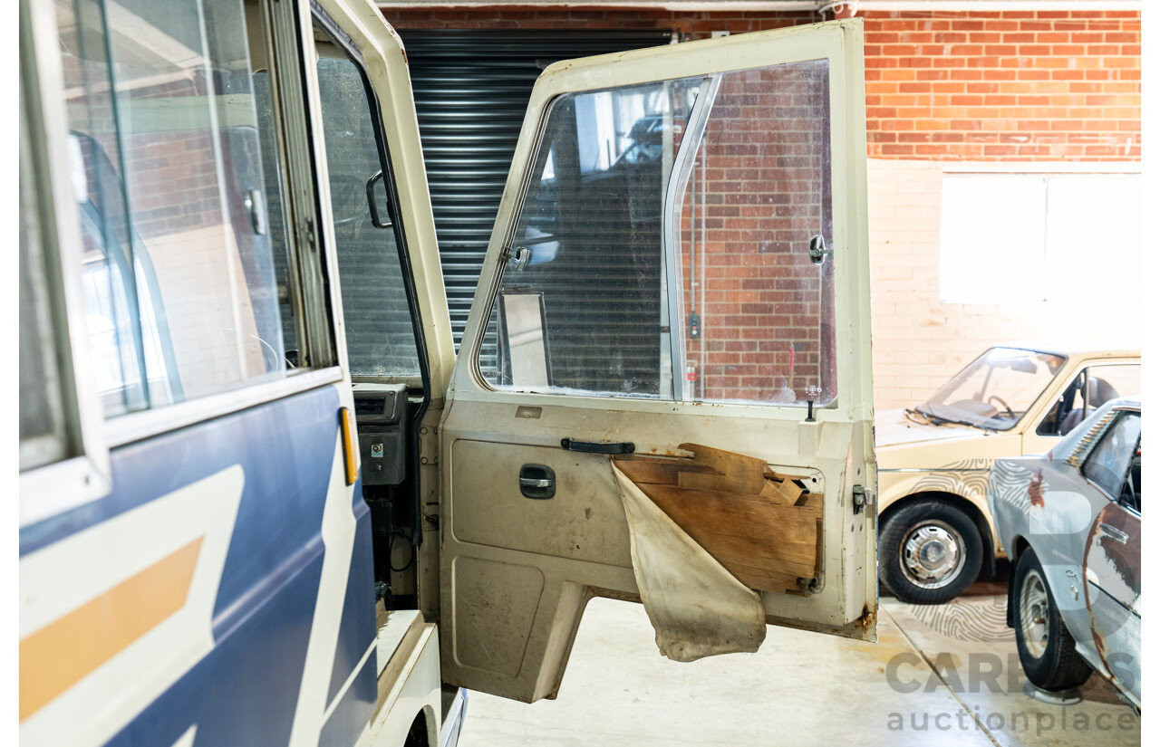 10/1980 Mazda Parkway 26 Diesel Light Bus TA3H4F 2d Bus White / Blue - Holden Red Motor Converted