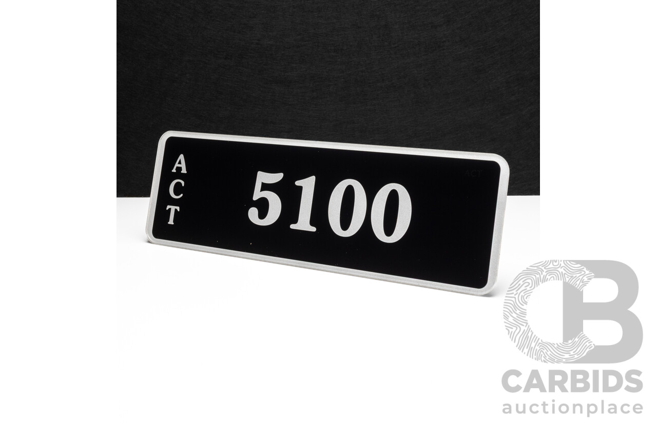 ACT 4-Digit Number Plate - 5100
