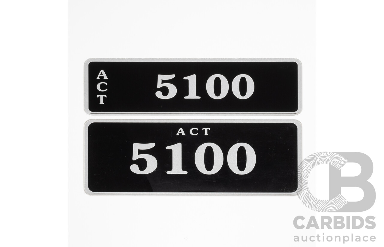 ACT 4-Digit Number Plate - 5100