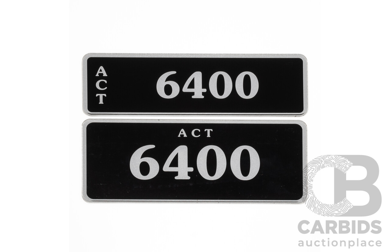 ACT 4-Digit Number Plate - 6400