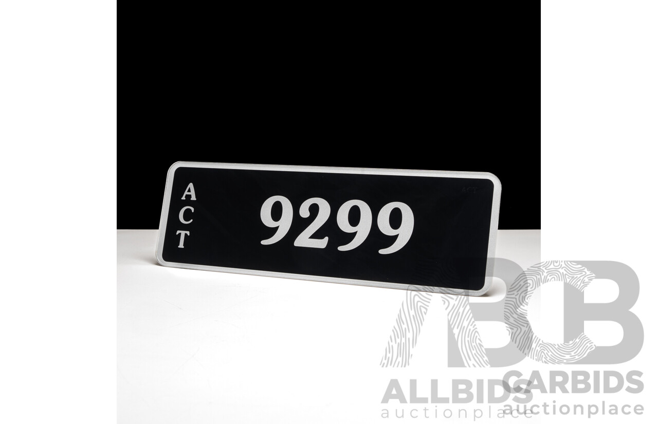 ACT 4-Digit Number Plate - 9299