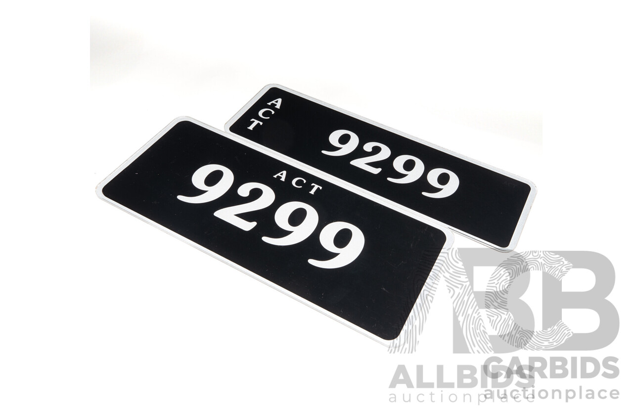 ACT 4-Digit Number Plate - 9299