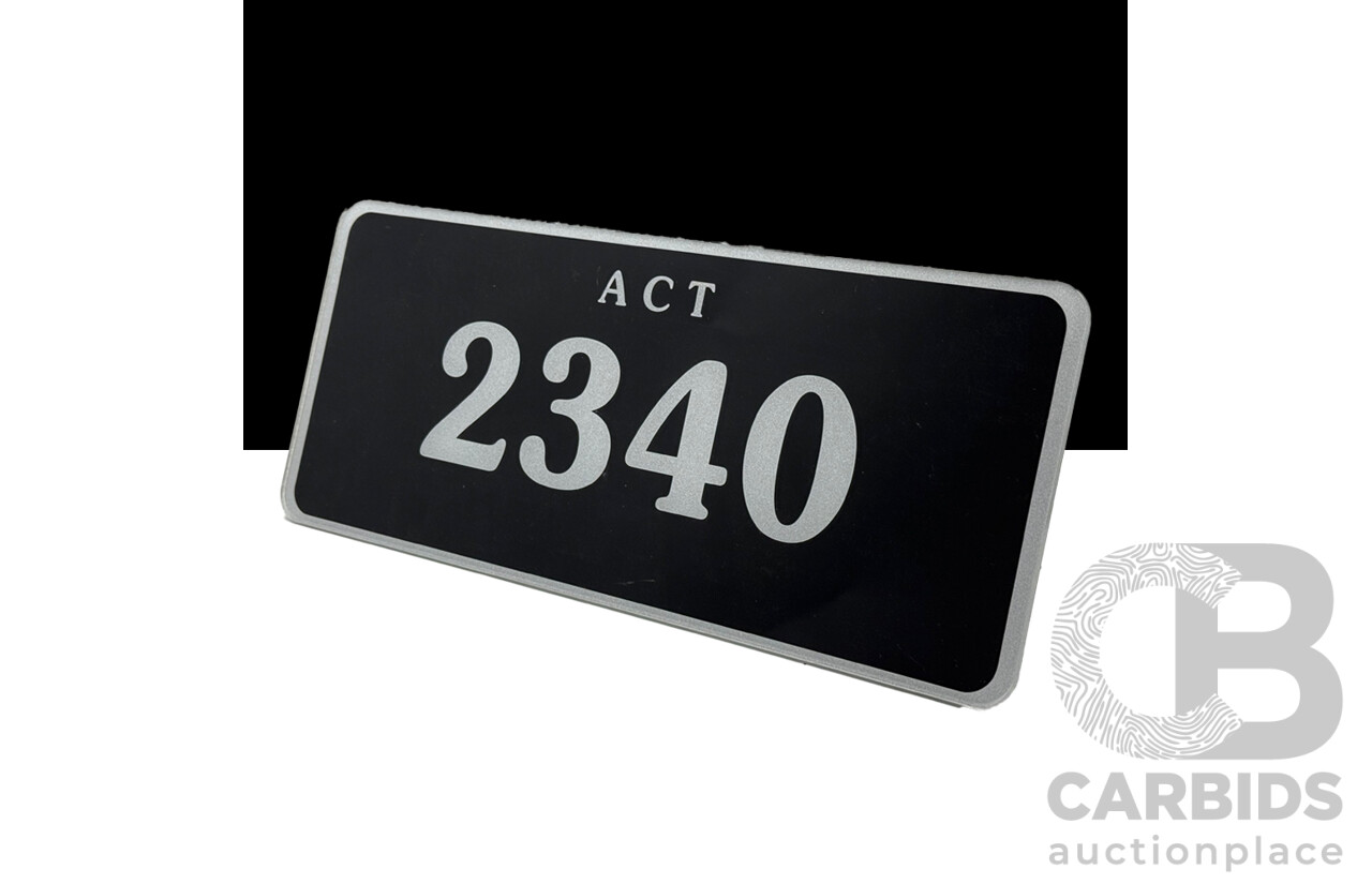 ACT 4-Digit Number Plate - 2340