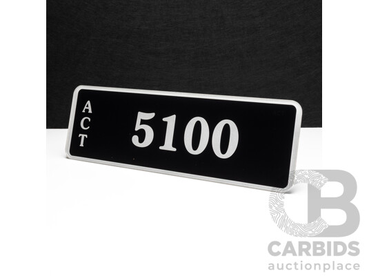 ACT 4-Digit Number Plate - 5100